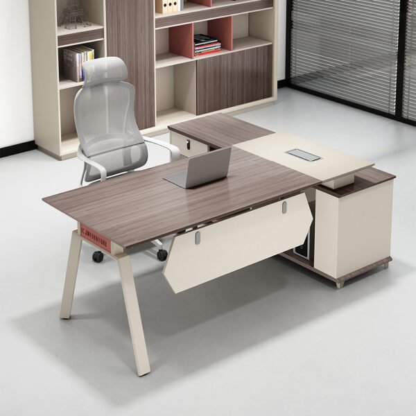 ZHEHANCorner Executive Desk Staff Desk Manager Desk Storage Executive Desk - Image 2