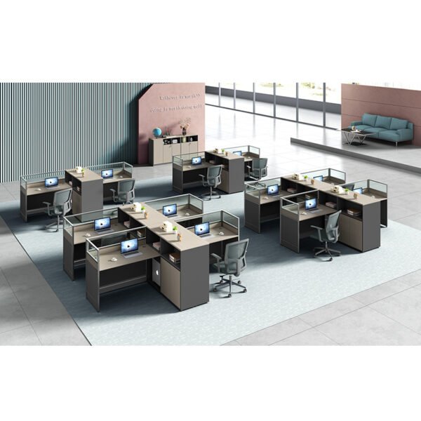 ZHEHANModular Office Workstation Office Combination Desk with Screen Office Desk PFZH-E003 - Image 3