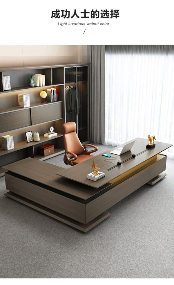 ZHEHANExecutive Desk L-Shaped Boss Desk - Image 3