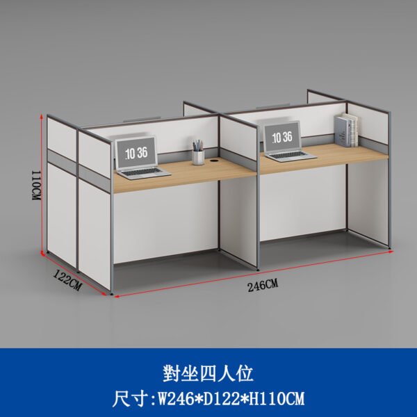 ZHEHANModular Office Workstation Office Combination Desk With Screen - Image 6