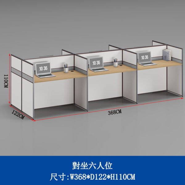 ZHEHANModular Office Workstation Office Combination Desk With Screen - Image 7