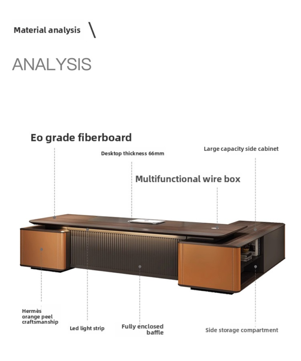 ZHEHAN High-end boss desk executive deskL-Shaped  executive desk - Image 6
