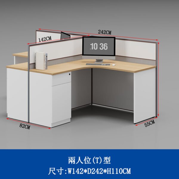 ZHEHANModular Office WorkstationOffice combination desk with screen office desk - Image 3