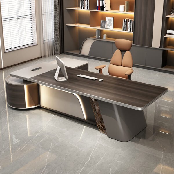 ZHEHANOffice Executive Desk Director Manager/Boss L-Shaped Desk - Image 4