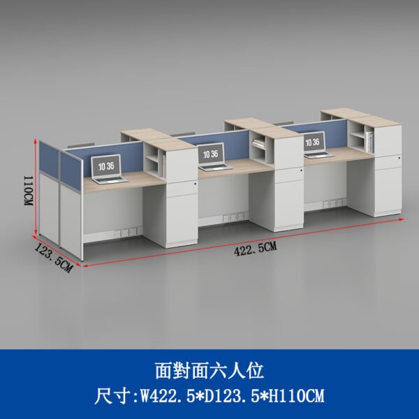 ZHEHANmodular office workstation with screen combination table U2535AA - Image 6
