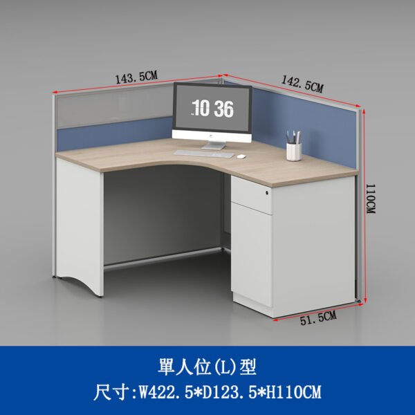 Office combination desk single two four six combination desk with screen desk
