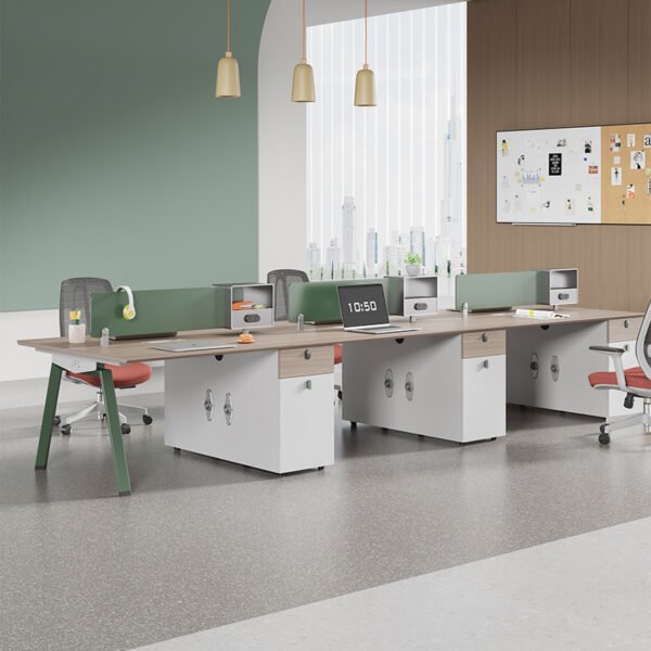 Office combination table single double four seater office table staff computer table - Image 3