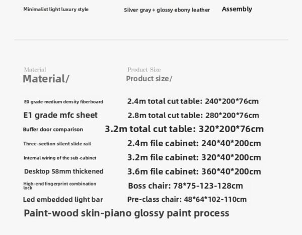 ZHEHANBoss desk office desk large desk table and chair combination - Image 7