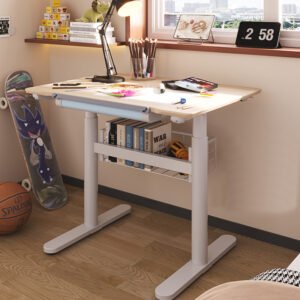 Height Adjustable Mobile Desk Drawing Table with Tiltable Tabletop-ZHEHAN