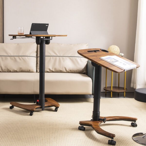 Height-Adjustable Mobile Workstation Standing Desk, Foldable with Tilt Desktop | Tilt 0°/90°