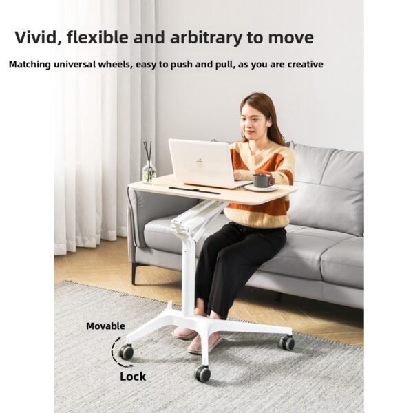 Height Adjustable Mobile Workstation with Tiltable Desktop | Tilt 0°/90° - Image 2