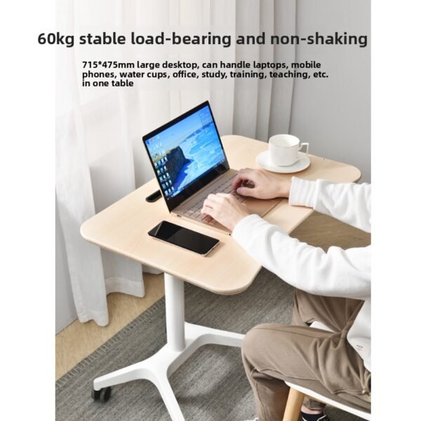 Height Adjustable Mobile Workstation with Tiltable Desktop | Tilt 0°/90° - Image 3
