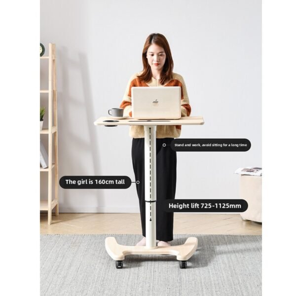 Height Adjustable Mobile Workstation with Tiltable Desktop | Tilt 0°/90° - Image 4