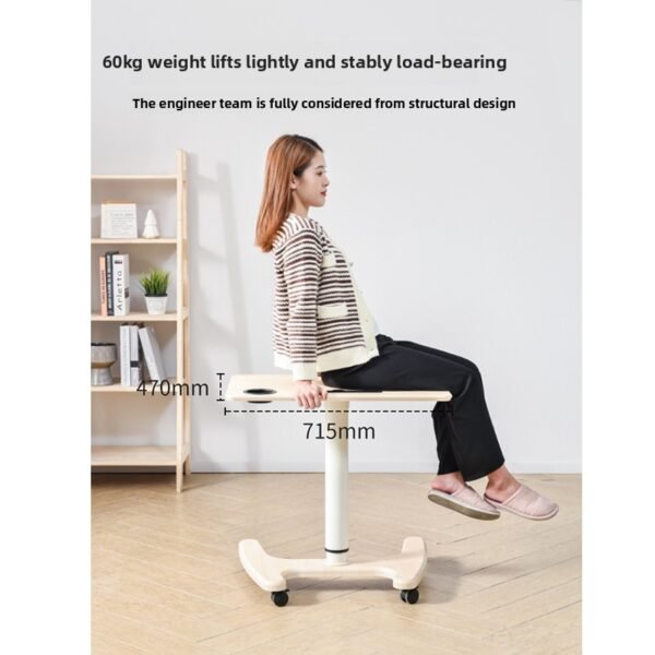 Height Adjustable Mobile Workstation with Tiltable Desktop | Tilt 0°/90° - Image 5