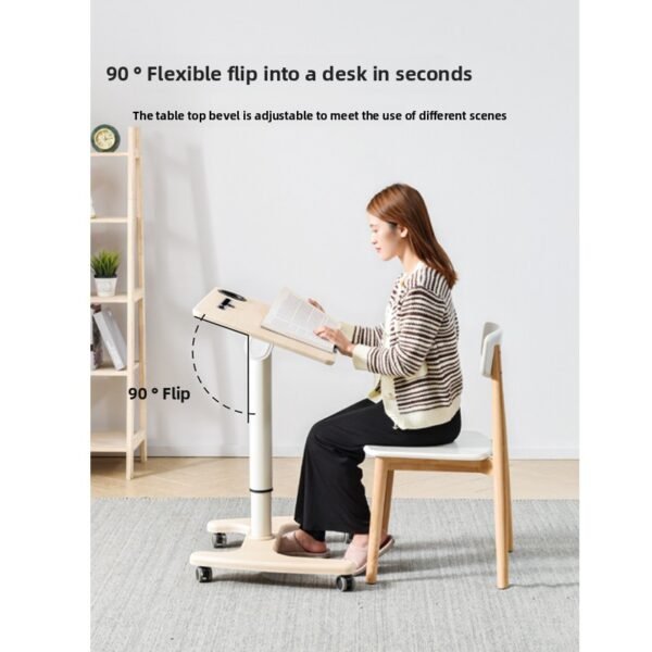 Height Adjustable Mobile Workstation with Tiltable Desktop | Tilt 0°/90° - Image 2