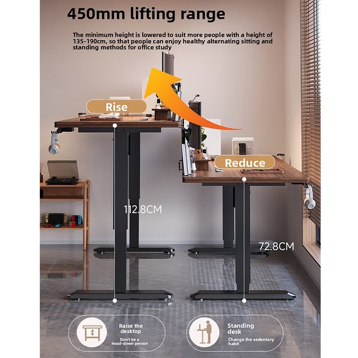 Zhehan Electric Height-Adjustable Standing Desk - Ergonomic Smart Office Desk - Image 6